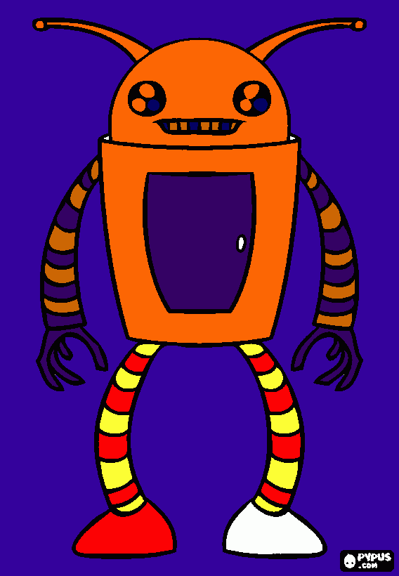 gavin's robot coloring page