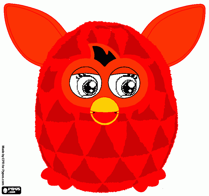 Geemer Furby coloring page