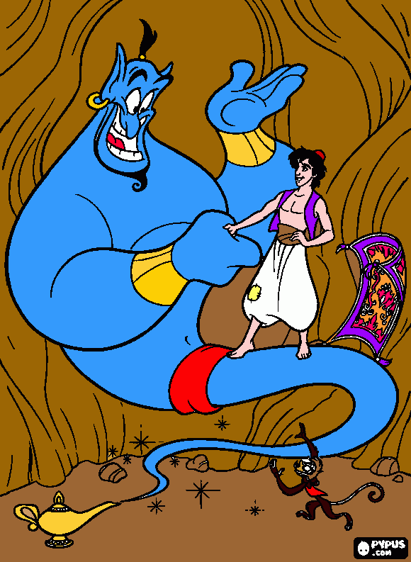 genie coloring page