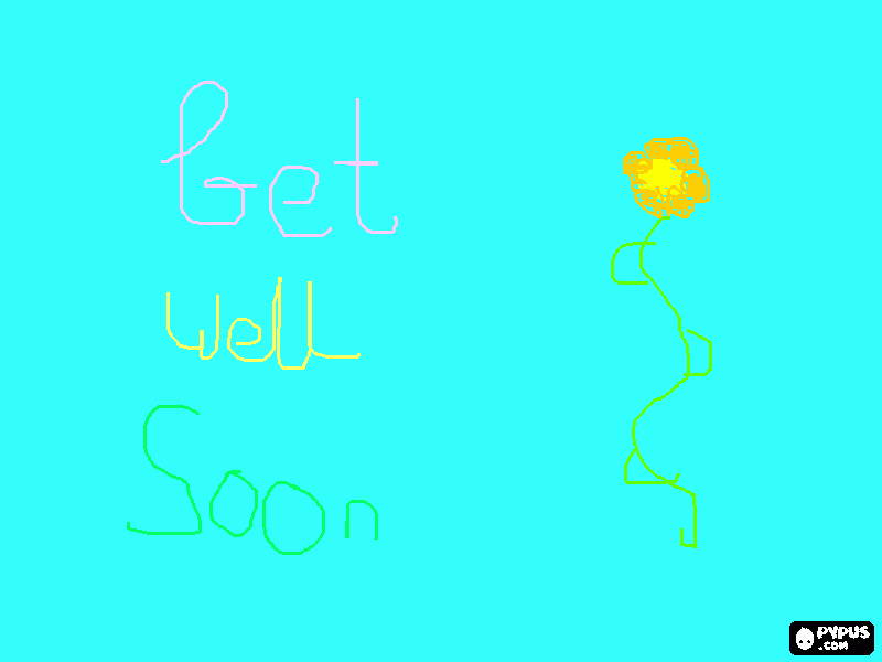 get well soon coloring page