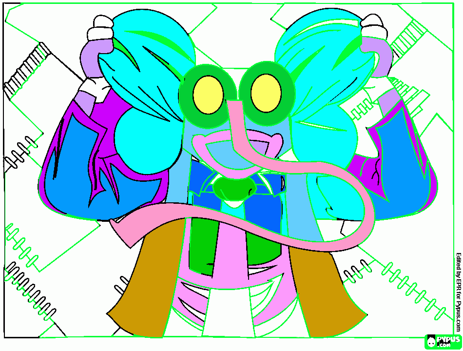 Gia Saw elephant costume coloring page