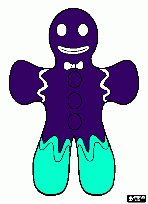 Gingerbread Man coloring page