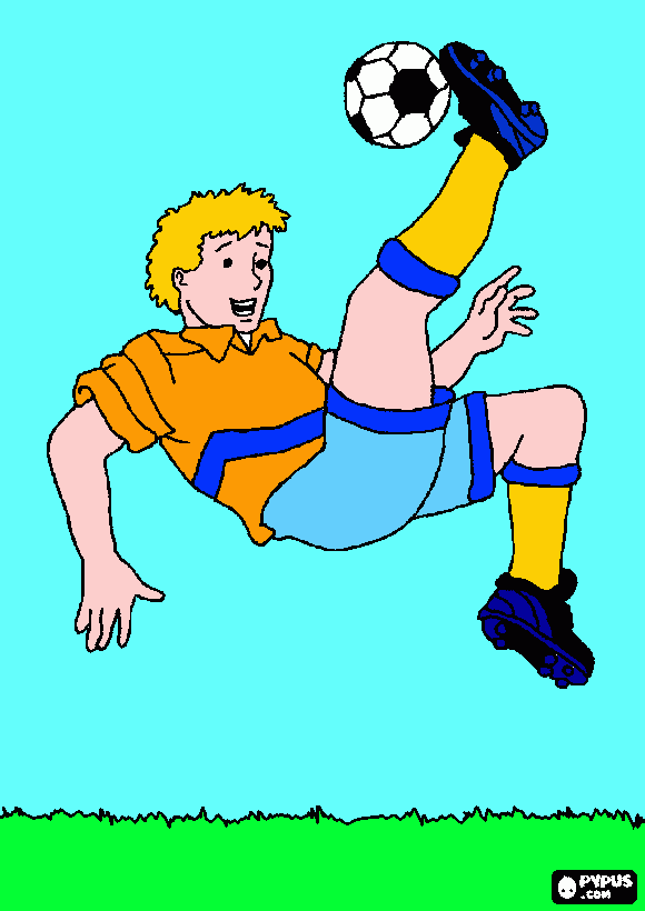 giocatore di calcio coloring page