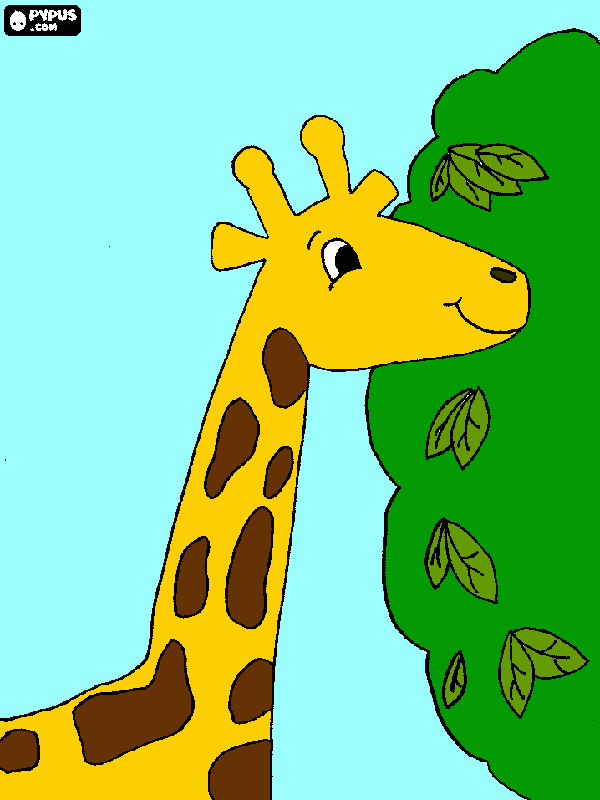 giraffe coloring page