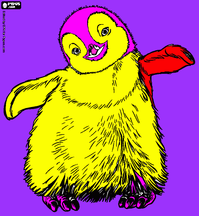 Gloria Happy Feet coloring page
