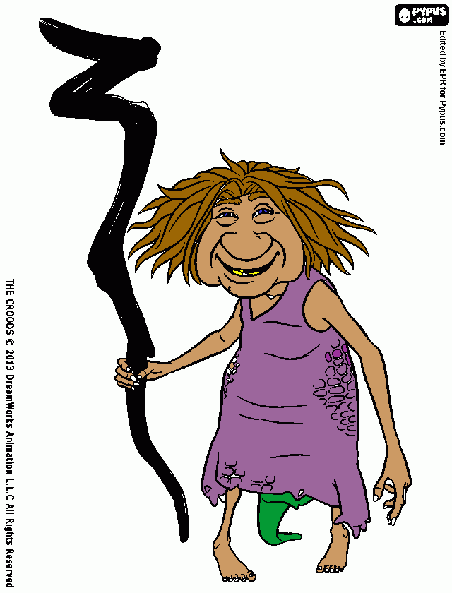 Gma Crood coloring page