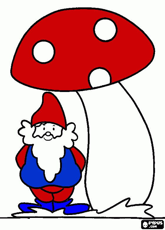 gnome coloring page