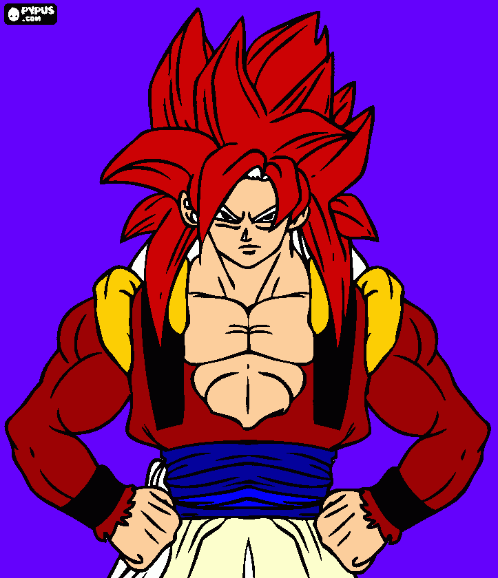 Gogeta SSJ4 coloring page