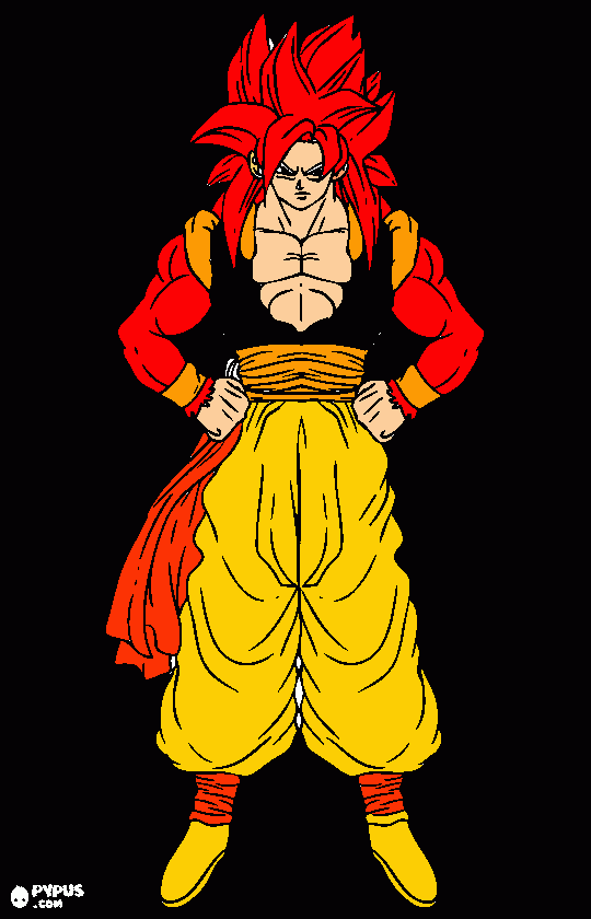gogeta coloring page