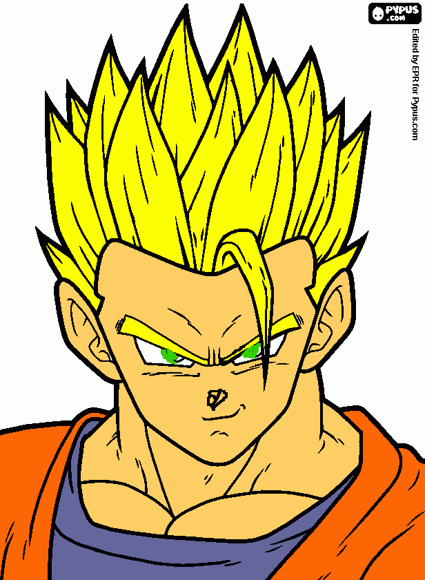 gohan ssj coloring page