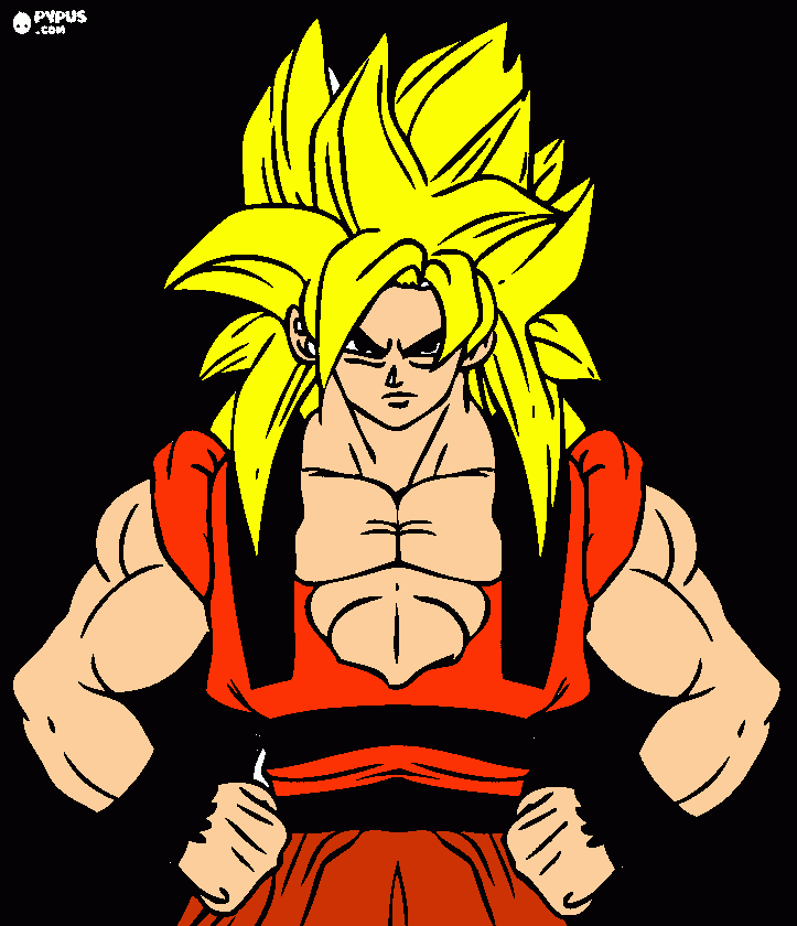 goku from dragon ball z coloring page