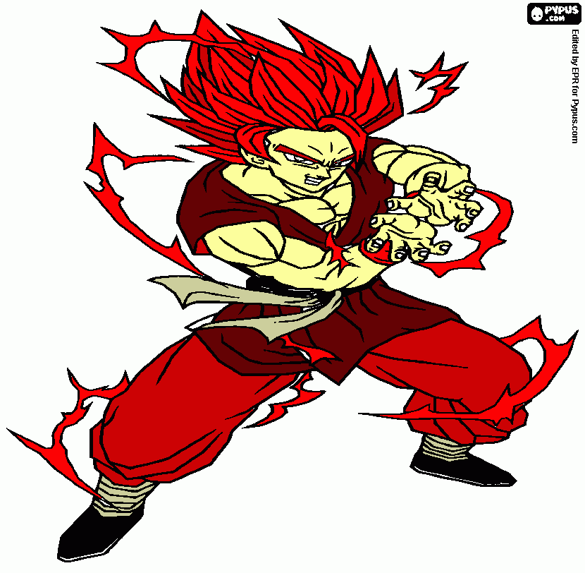 Goku God coloring page