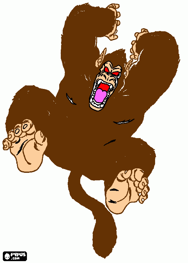 Goku Gorilla coloring page