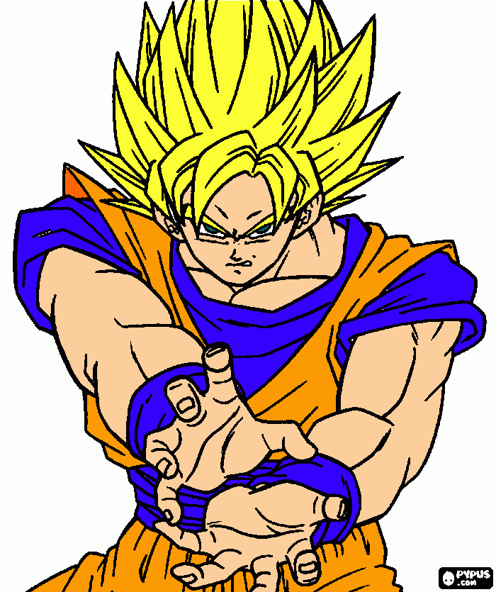 Goku Ka Me Ha Me Haaaaa coloring page