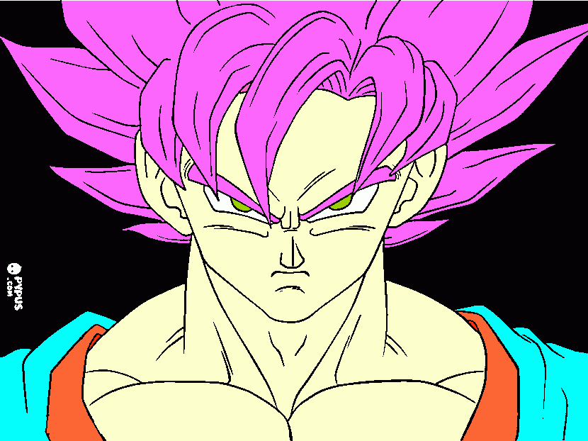 Goku rose coloring page