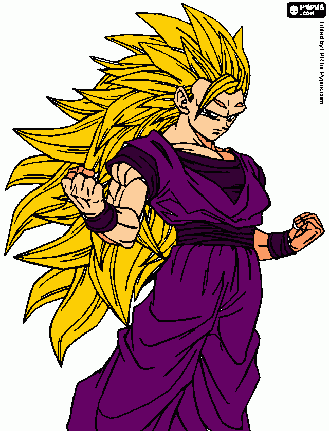 goku ssj 3 (Picolo Outfit) coloring page