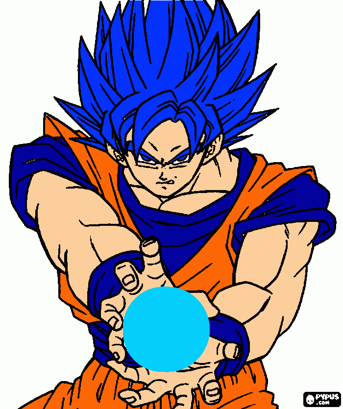 goku ssj blu coloring page