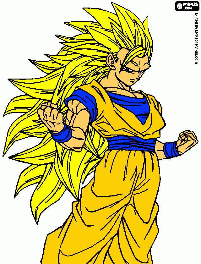 Goku ssj3 coloring page