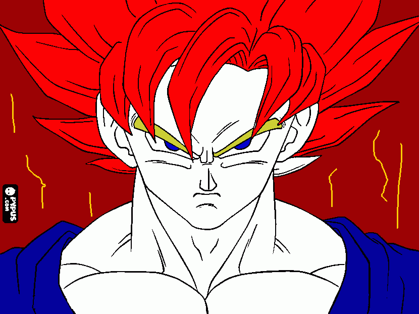 goku ssj6 coloring page