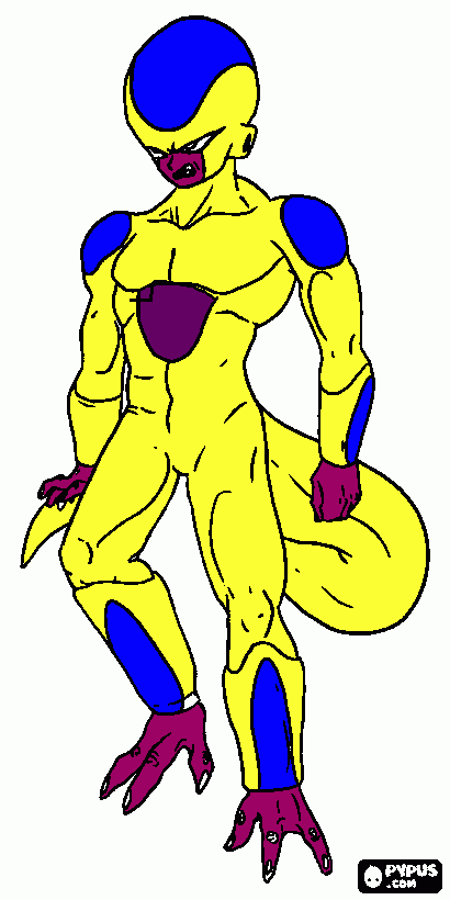golden frieza coloring page