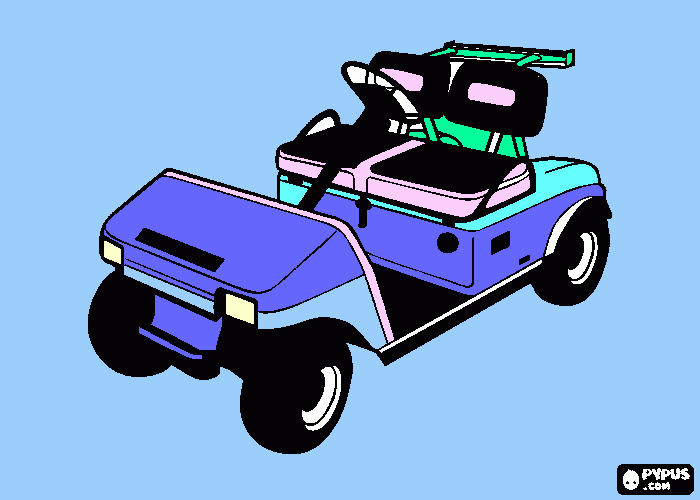 GOLF CART coloring page
