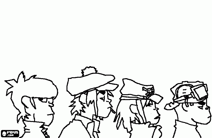 Gorillaz Demon Days Unfinished 2 coloring page
