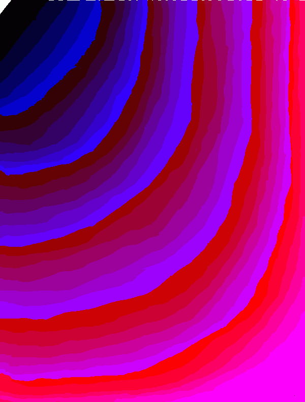 gradient colours from black to magenta through blue and red coloring page