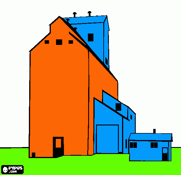 grain warehouse coloring page