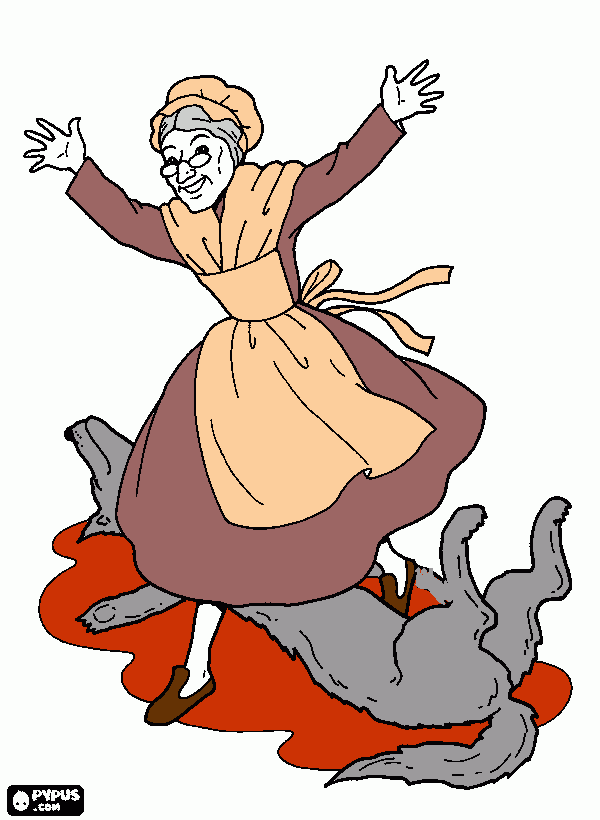 grandma saved coloring page