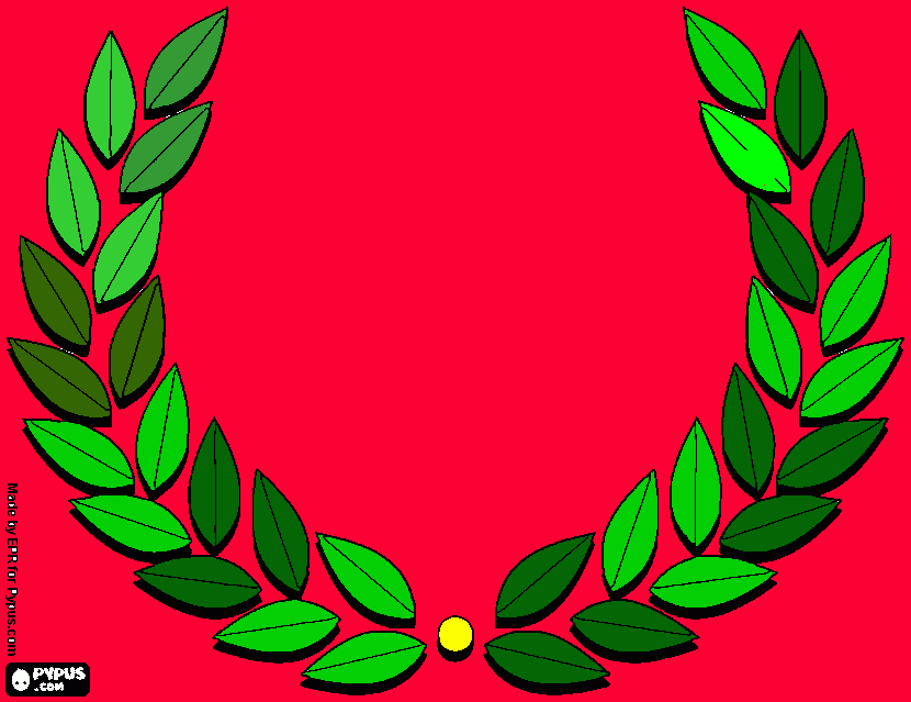 greece leaves coloring page