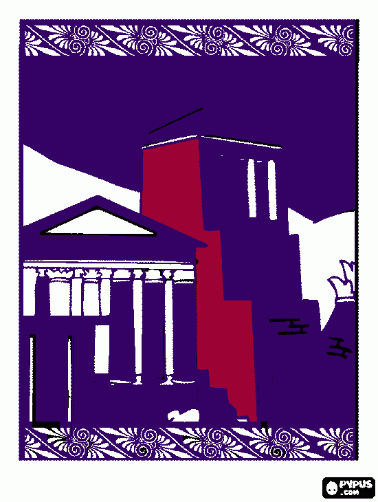 greek city coloring page