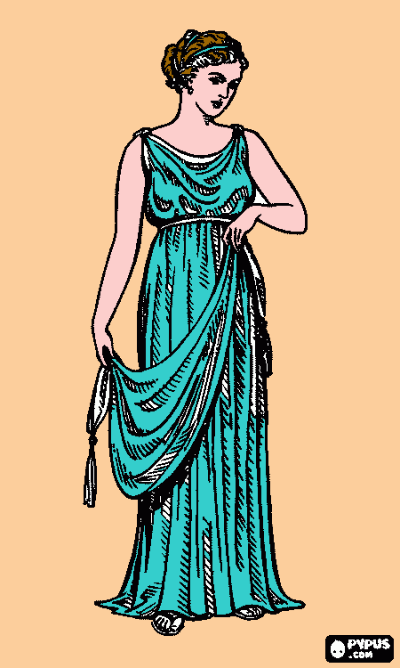 Greek Lady  coloring page