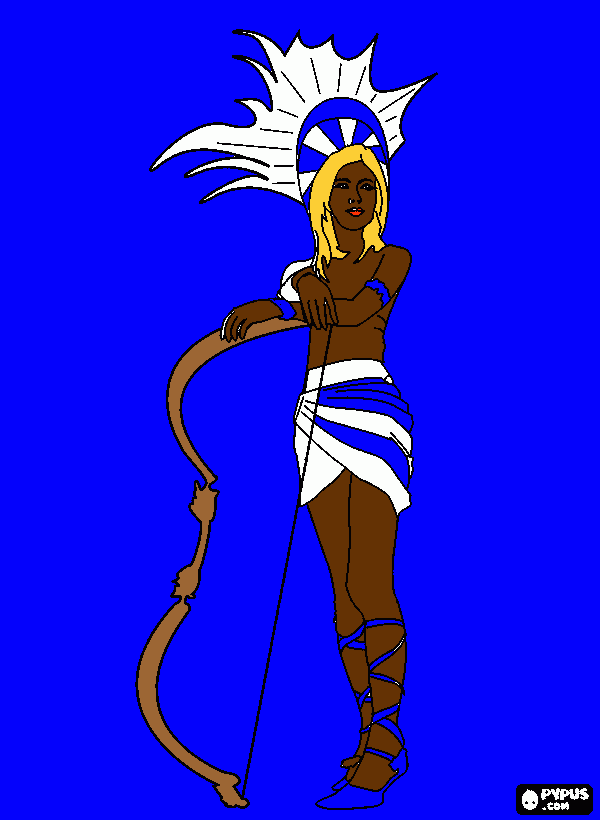 Greek Queen coloring page