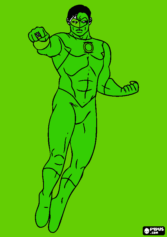 Green Lantern coloring page
