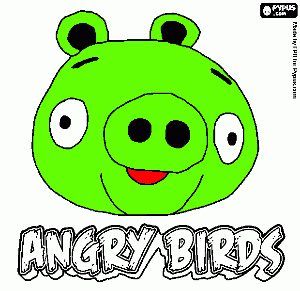 GREEN PIG coloring page