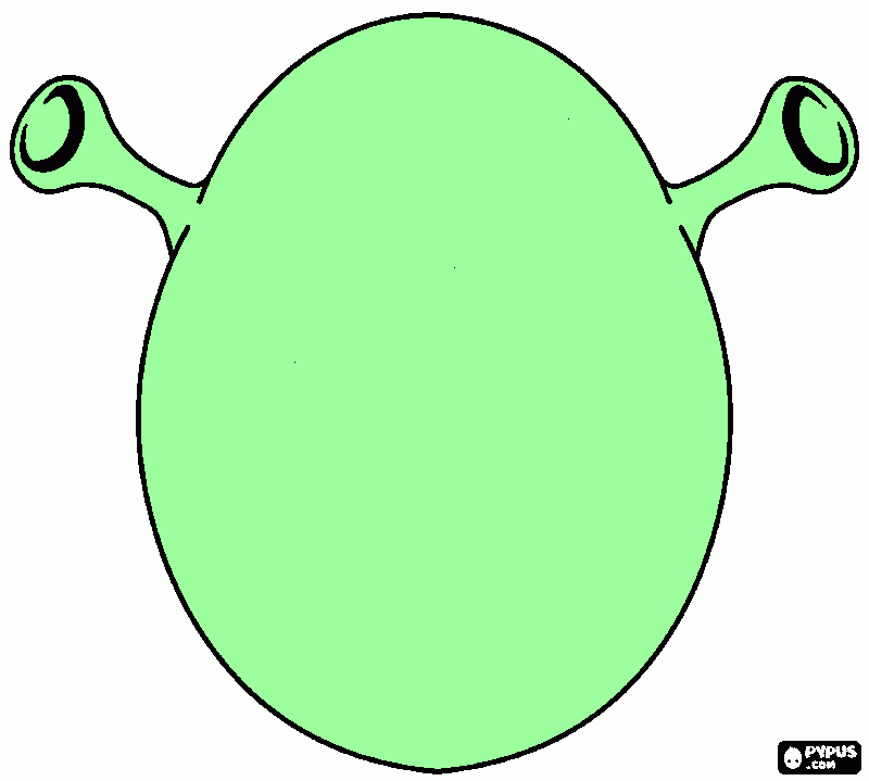 green Shrek coloring page