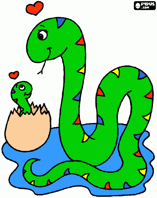 green snake coloring page