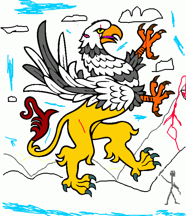 Griffin and Knight coloring page