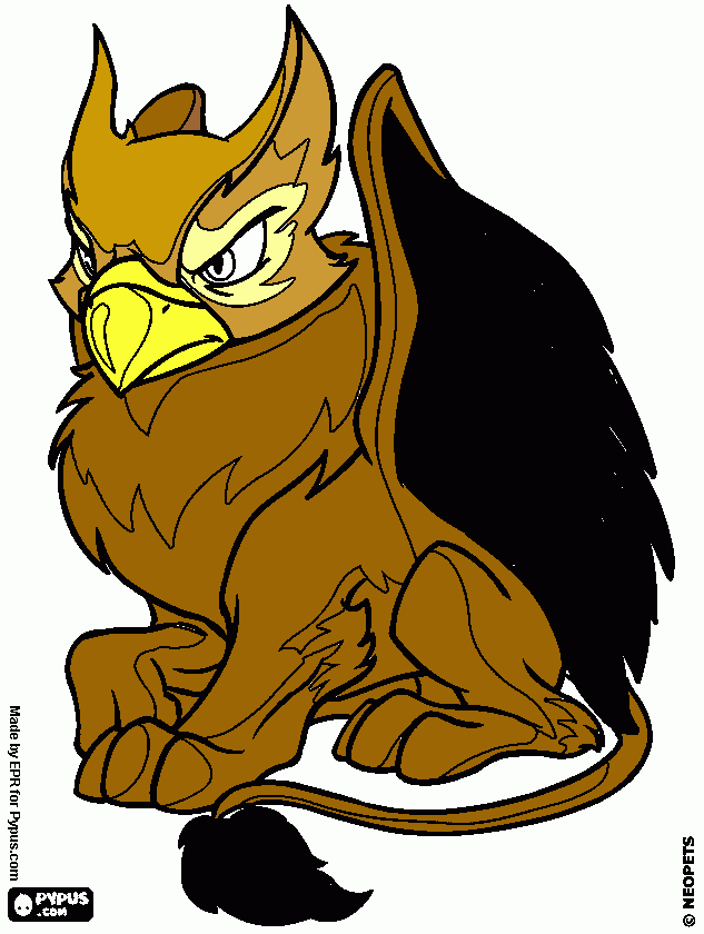 griffon coloring page