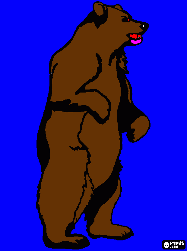 grizzly bear coloring page