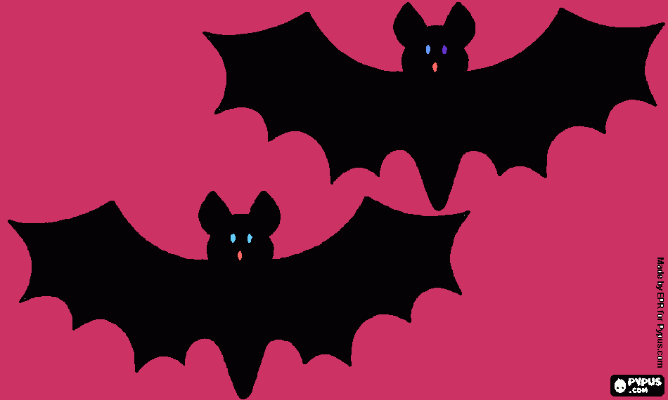 halloween bats coloring page