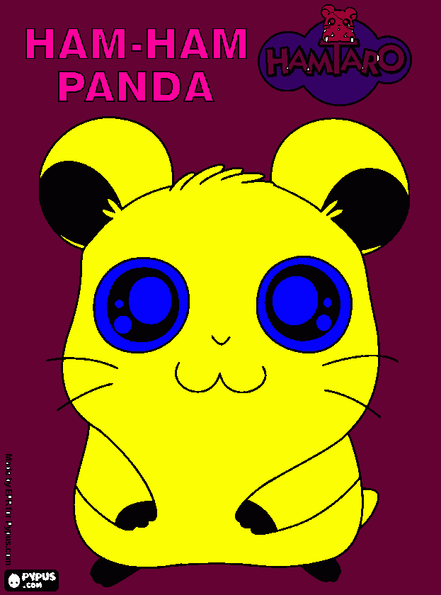 ham ham panda coloring page