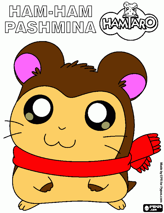 ham ham pasmina coloring page