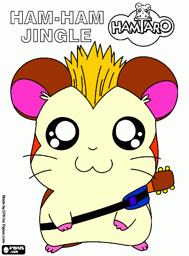 HamTaro: Ham Ham Jingle coloring page