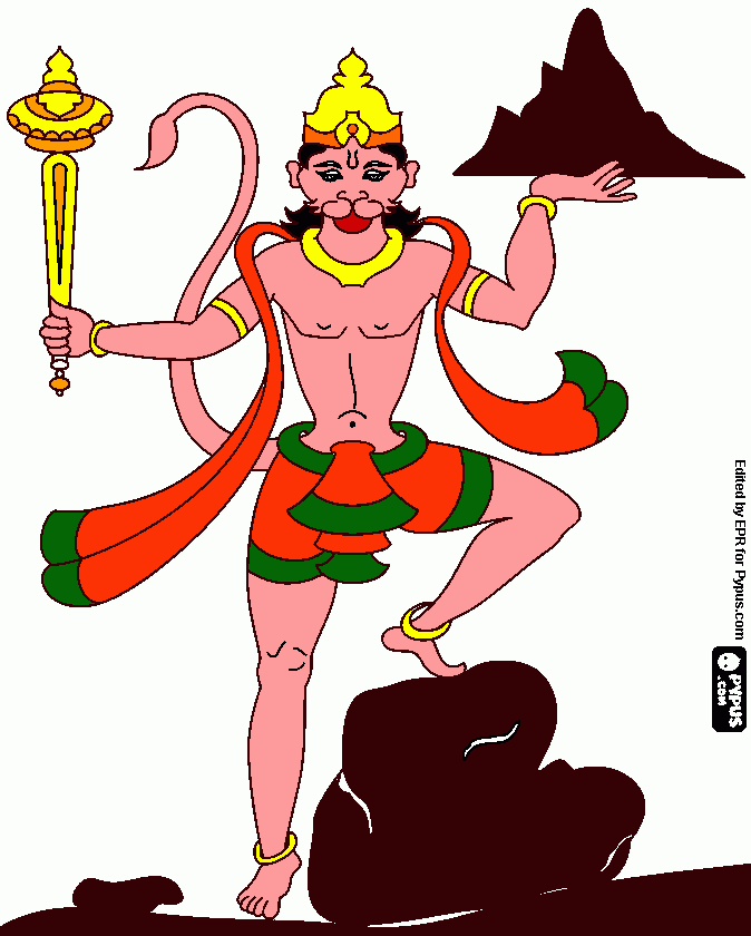 hanuman coloring page