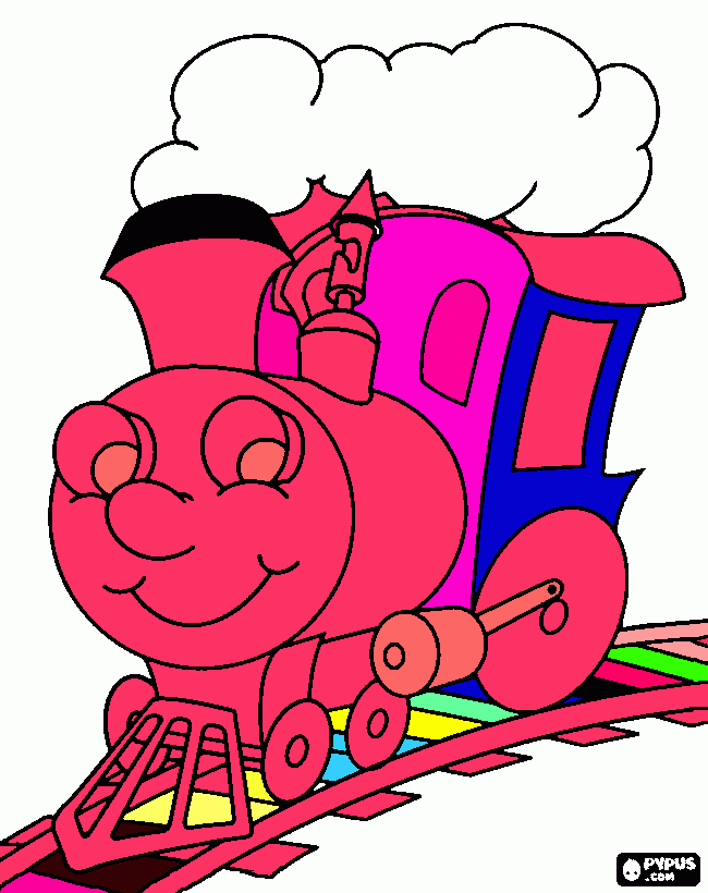Happy Birthday Train coloring page