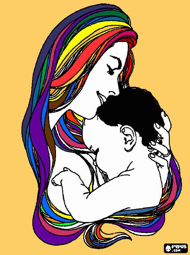 Happy Mothers Day coloring page