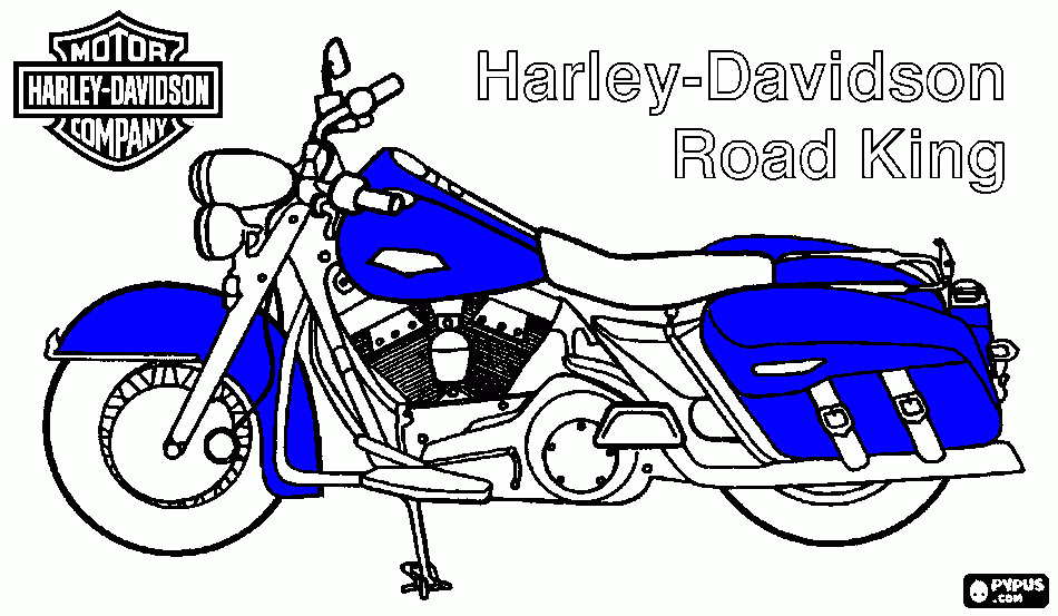 Harley Road King coloring page
