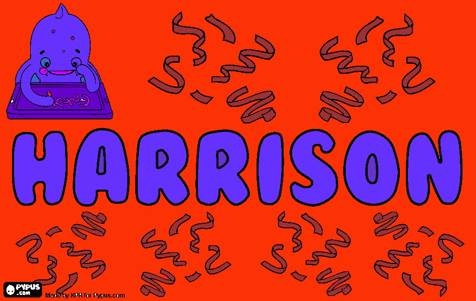 harsson coloring page