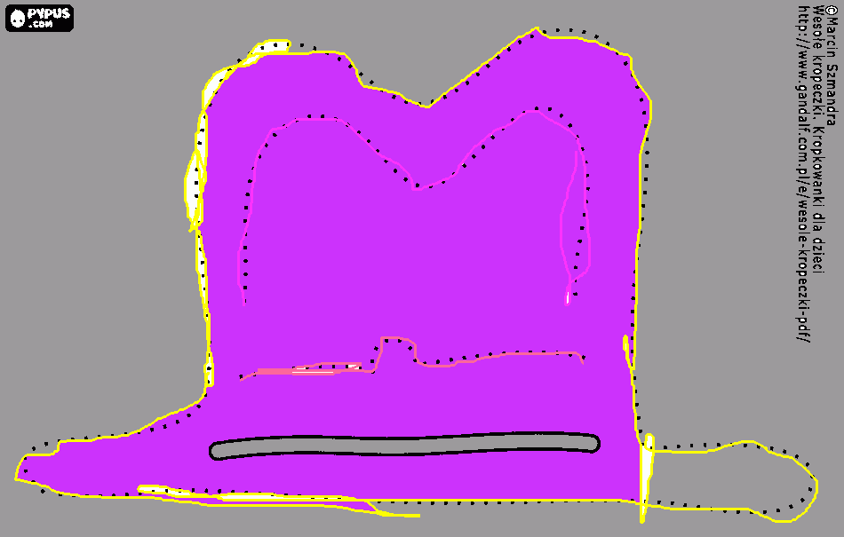 Hat coloring page